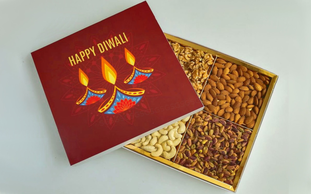 Diwali Nuts & Dry Fruit Box 2024 - Customizable-Gift-Boxes